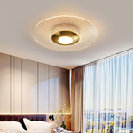 Modern Geometric Grain Ceiling Light