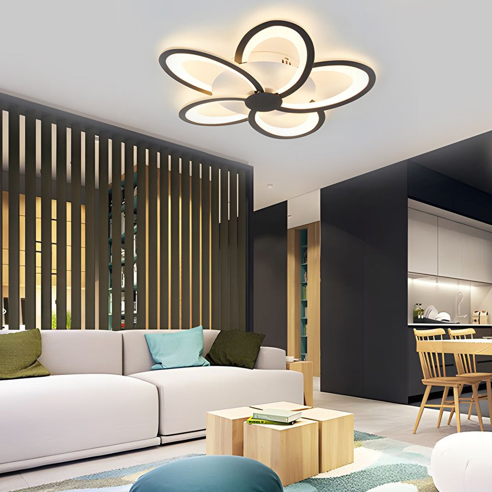 Modern Petal Flush Mount Light Acrylic Led Flower Shape Ceiling Lamp