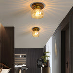 Square Iron Frame American Country Style Ceiling Light Fixture 1