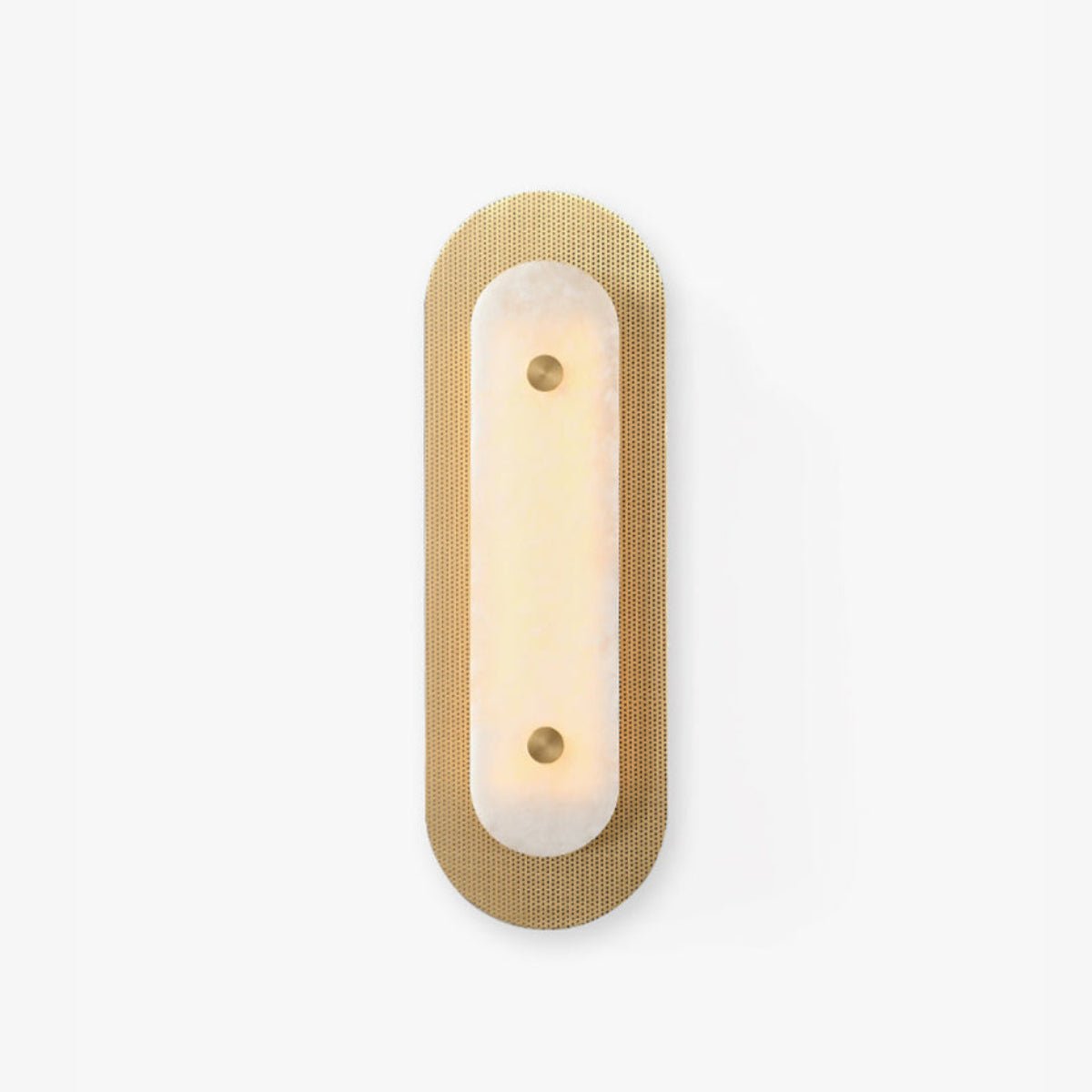Aurelia Perforated Alabaster Wall Sconce in Gold