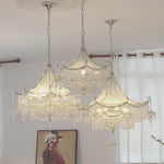 Elegant Pagoda Crystal Chandelier With Led Dimming Elegant Chrome Finish