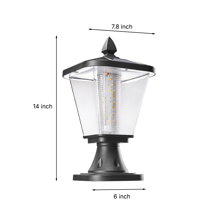 Solar Post Cap Light in Die-Cast Aluminum with Dual-Color LED