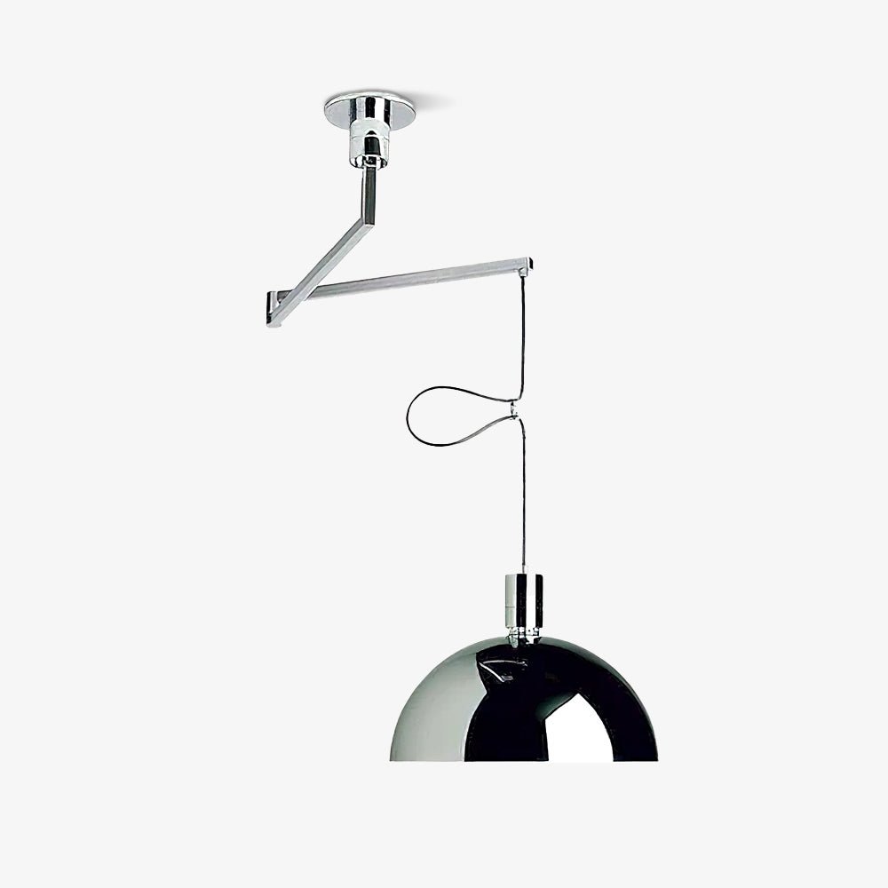 Piper Bliss Adjustable Pendant Light in Chrome and White