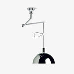 Piper Bliss Adjustable Pendant Light in Chrome and White