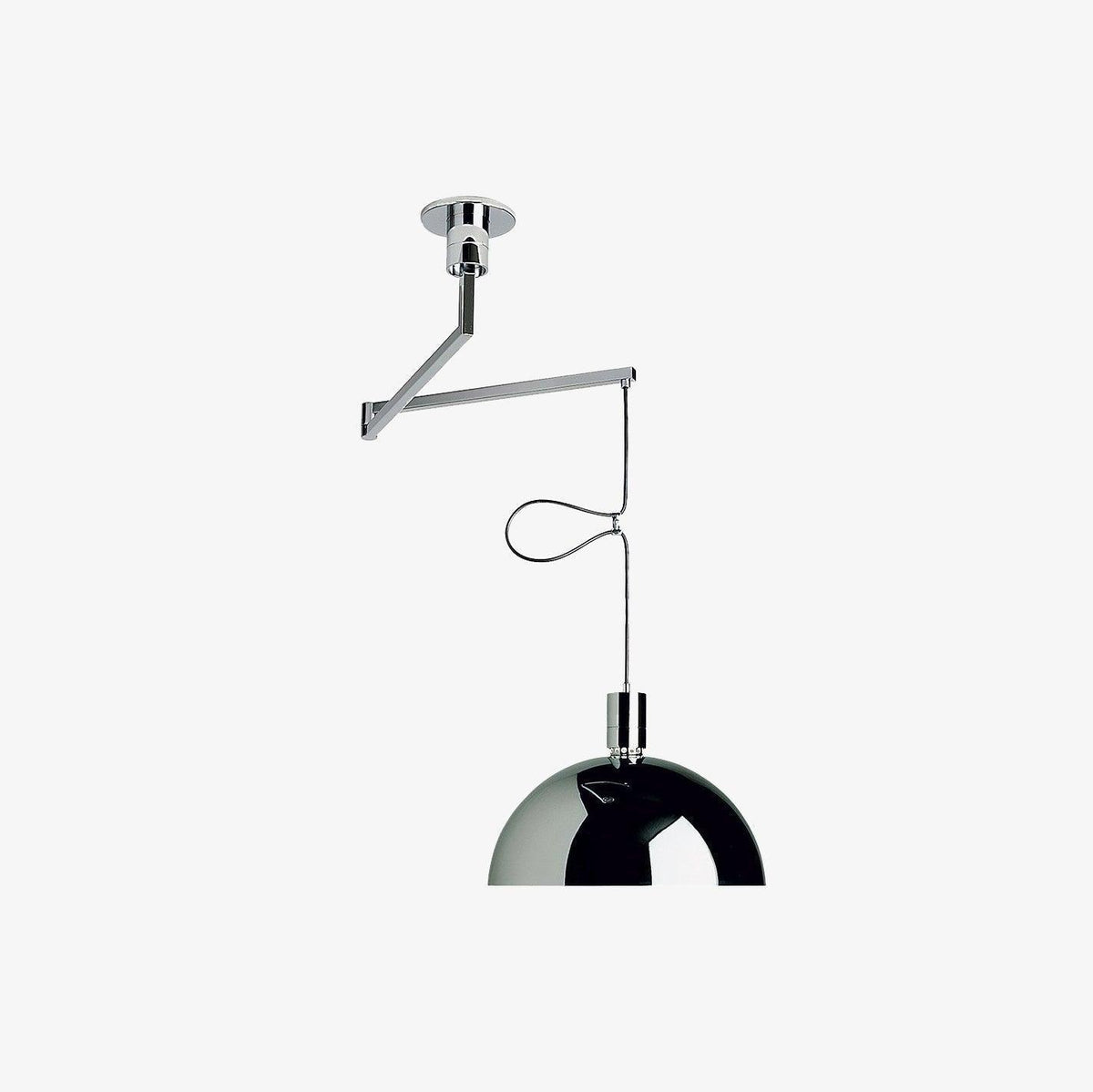 Piper Bliss Adjustable Pendant Light in Chrome and White