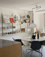 Piper Bliss Adjustable Pendant Light in Chrome and White