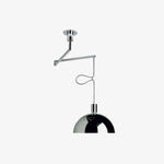 Piper Bliss Adjustable Pendant Light in Chrome and White