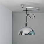 Piper Bliss Adjustable Pendant Light in Chrome and White