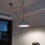 Piper Bliss Adjustable Pendant Light in Chrome and White