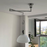 Piper Bliss Adjustable Pendant Light in Chrome and White