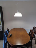 Piper Bliss Adjustable Pendant Light in Chrome and White
