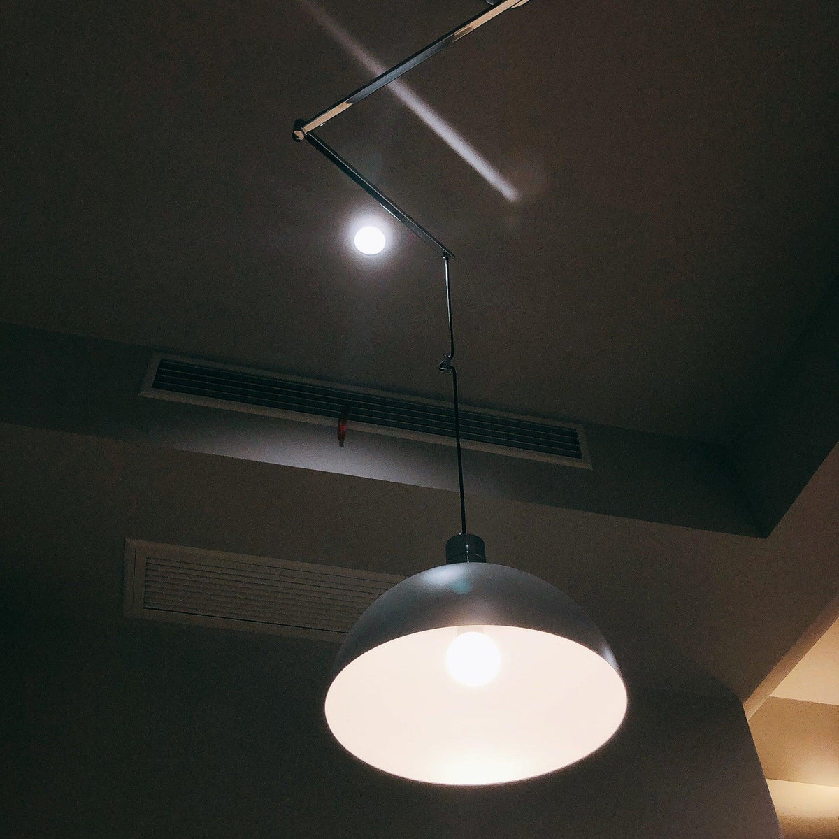 Piper Bliss Adjustable Pendant Light in Chrome and White