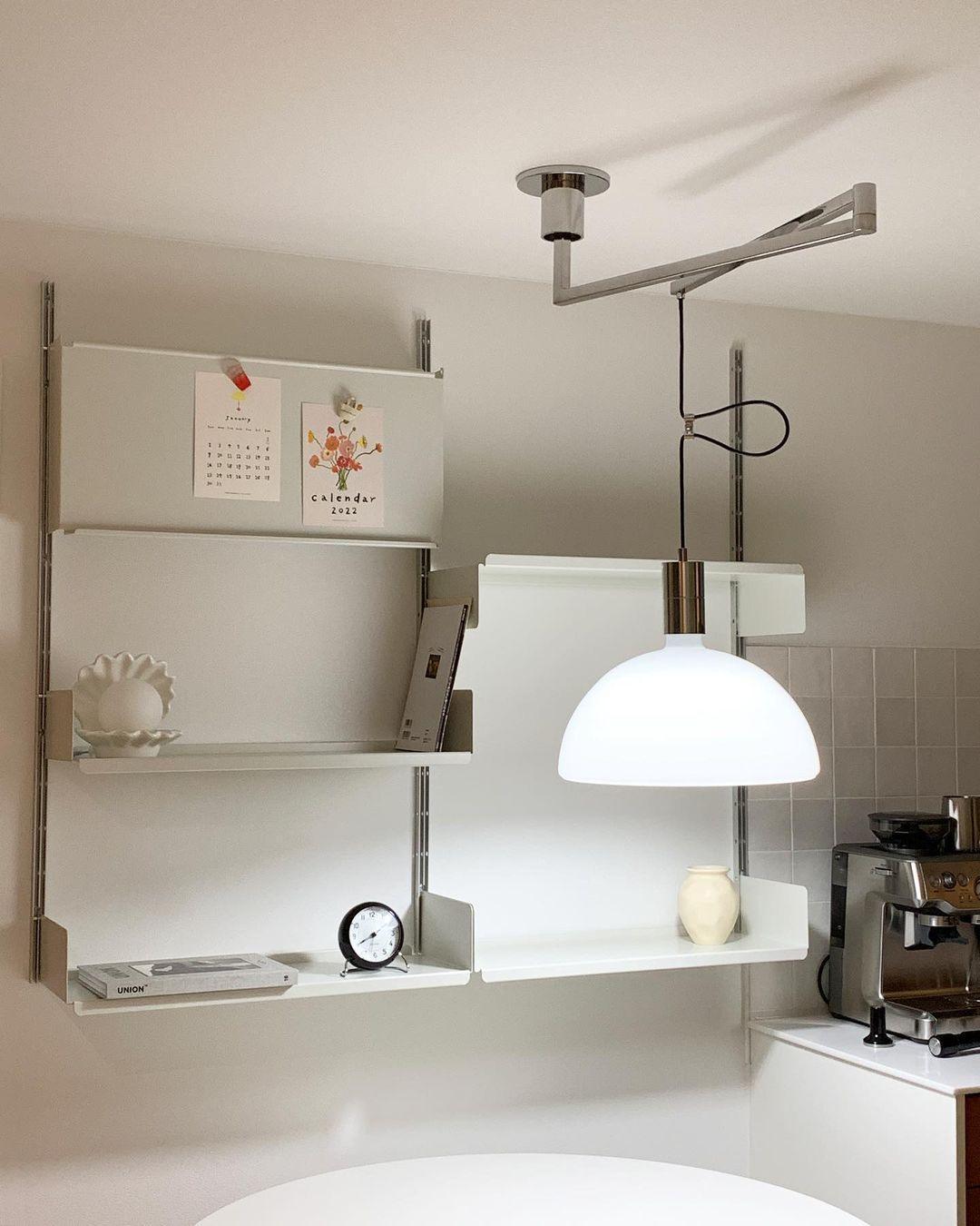Piper Bliss Adjustable Pendant Light in Chrome and White