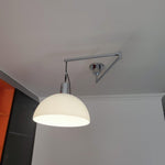 Piper Bliss Adjustable Pendant Light in Chrome and White