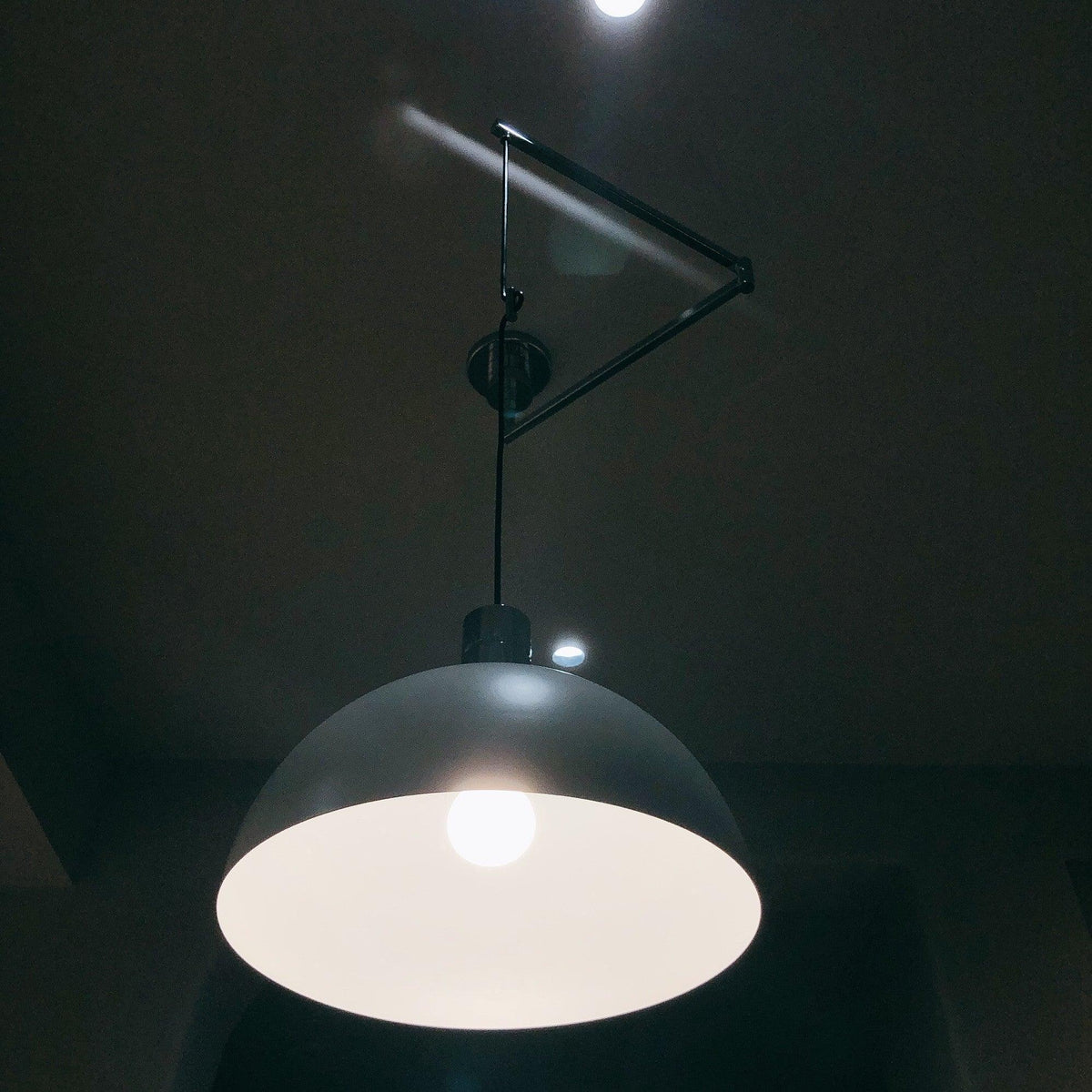 Piper Bliss Adjustable Pendant Light in Chrome and White