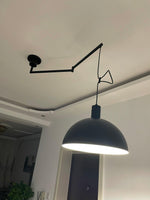 Piper Bliss Adjustable Pendant Light in Chrome and White