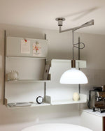 Piper Bliss Adjustable Pendant Light in Chrome and White