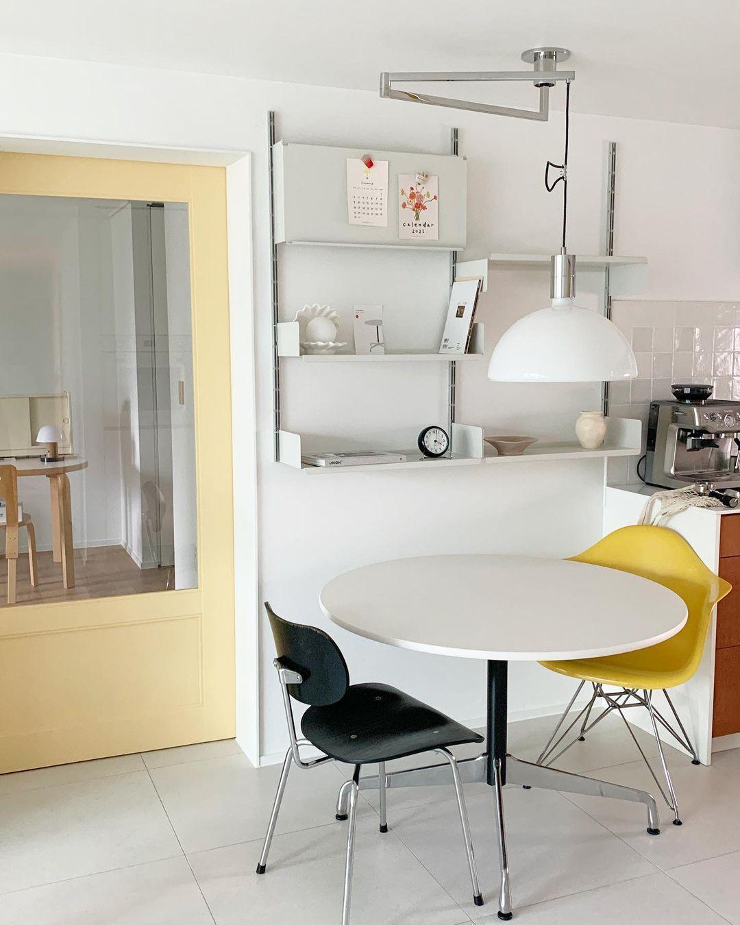 Piper Bliss Adjustable Pendant Light in Chrome and White