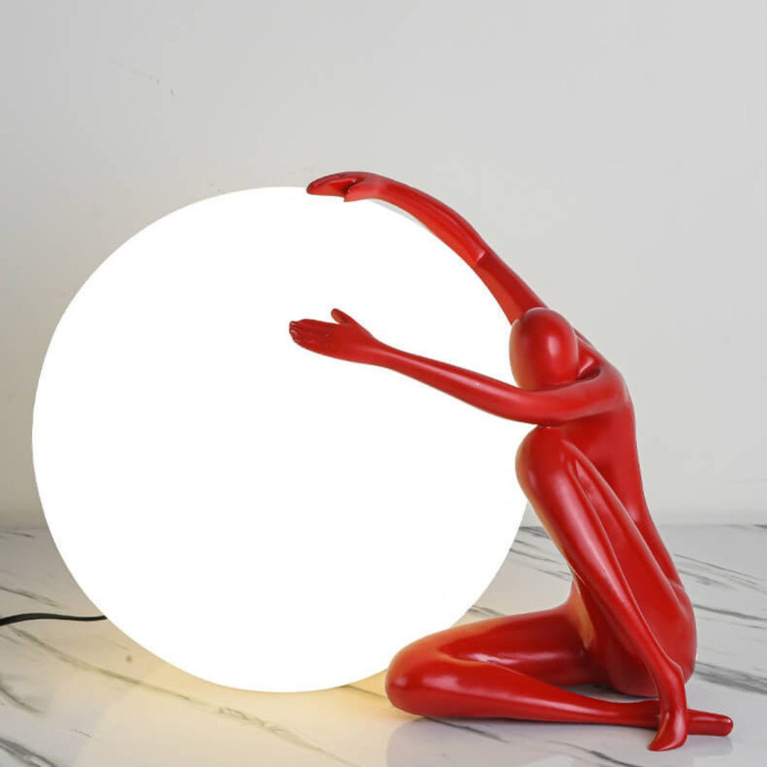 Abstract Character Round Table Lamp