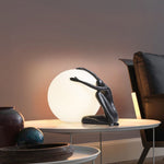 Abstract Character Round Table Lamp