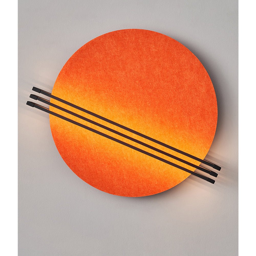 Abstract Sunrise Felt Wall Sconce – Modern Textural LED Wall Light
