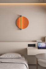 Abstract Sunrise Felt Wall Sconce – Modern Textural LED Wall Light