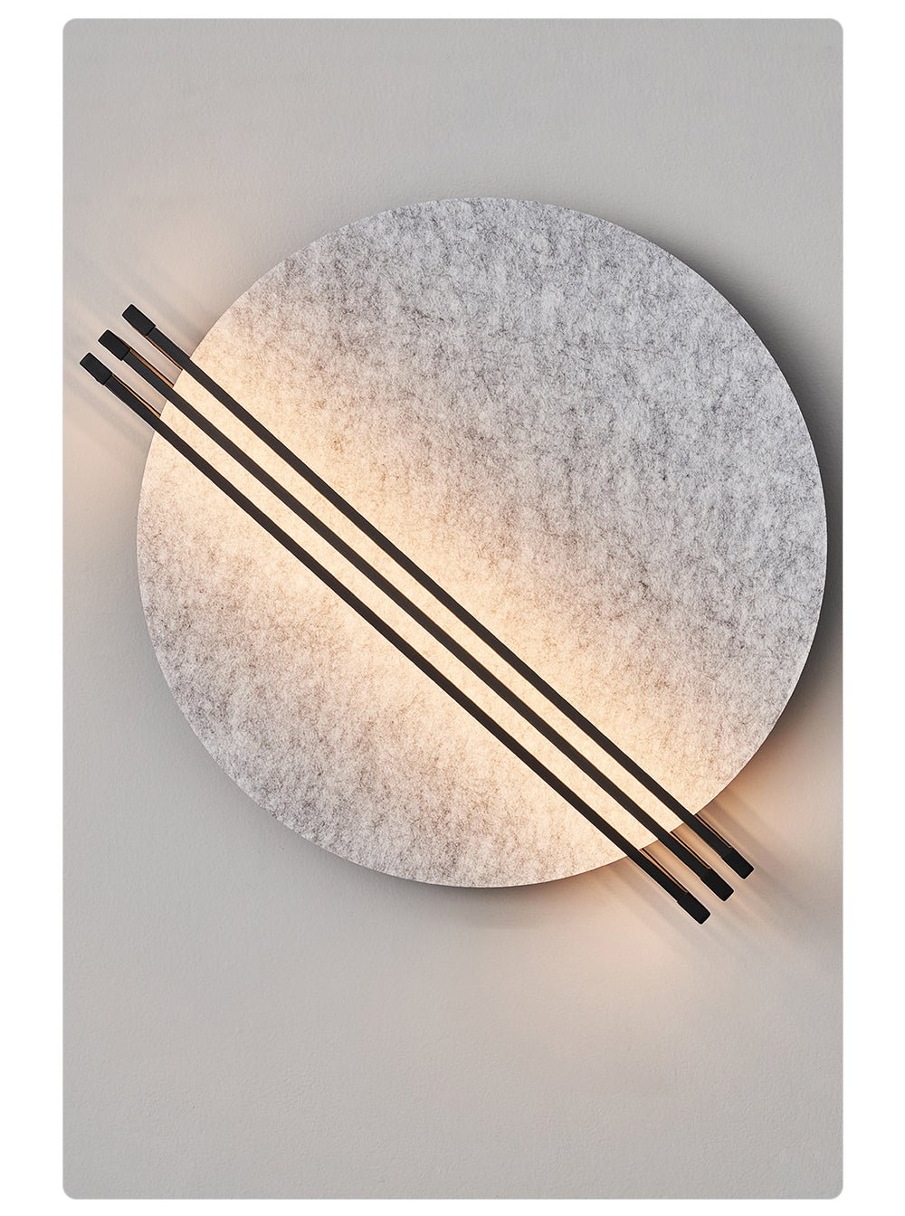 Abstract Sunrise Felt Wall Sconce – Modern Textural LED Wall Light
