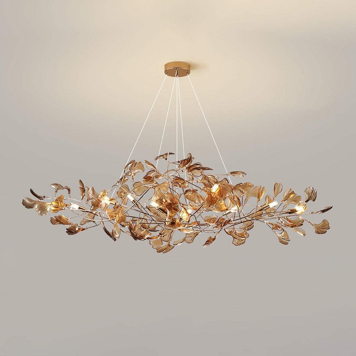 acrylic-ginkgo-leaf-chandelier