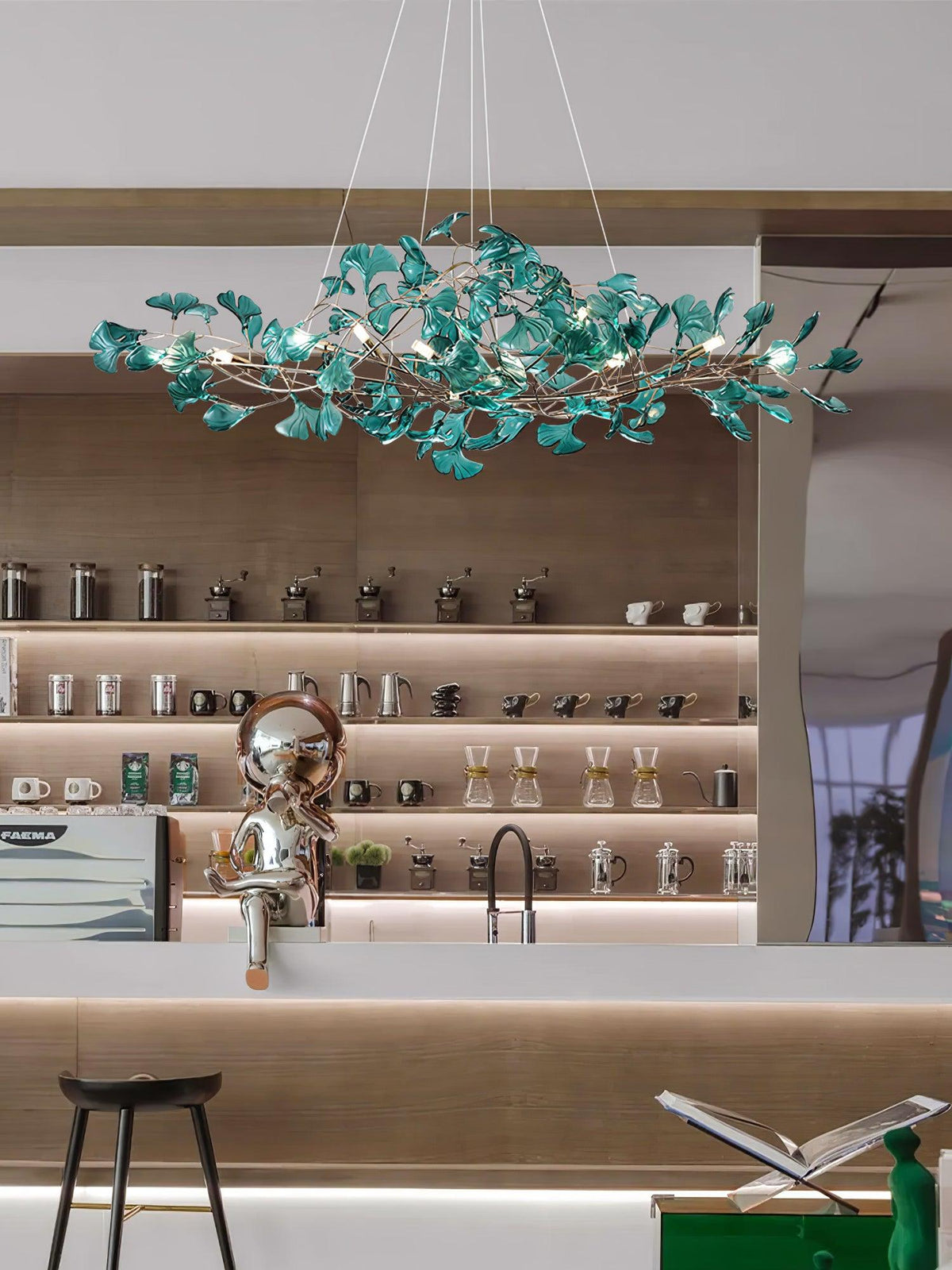 acrylic-ginkgo-leaf-chandelier
