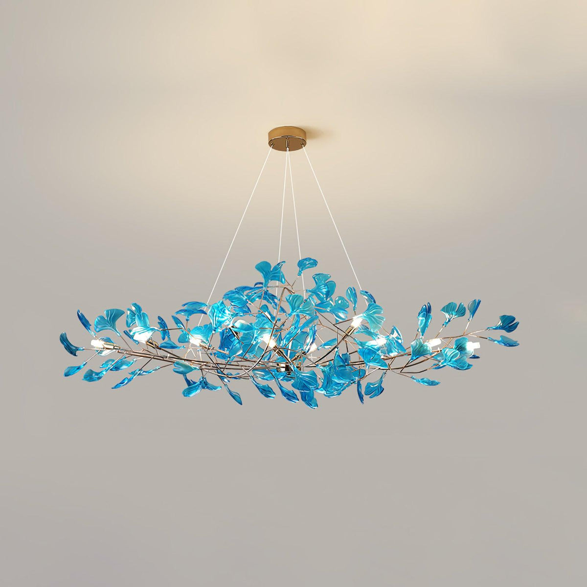 acrylic-ginkgo-leaf-chandelier