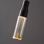 Modern Acrylic Hat Plate Pendant Light with Brass Accents