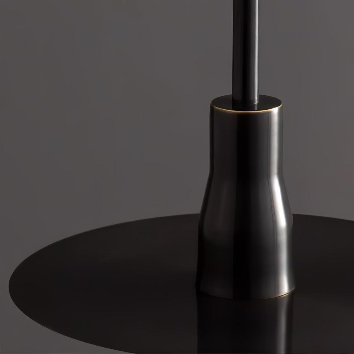 Modern Acrylic Hat Plate Pendant Light with Brass Accents