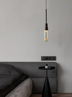 Modern Acrylic Hat Plate Pendant Light with Brass Accents