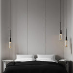 Modern Acrylic Hat Plate Pendant Light with Brass Accents