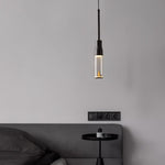 Modern Acrylic Hat Plate Pendant Light with Brass Accents