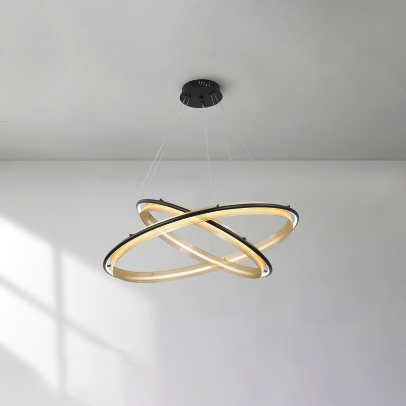 Modern Acrylic LED Round Chandelier for Dining Room and Living Room