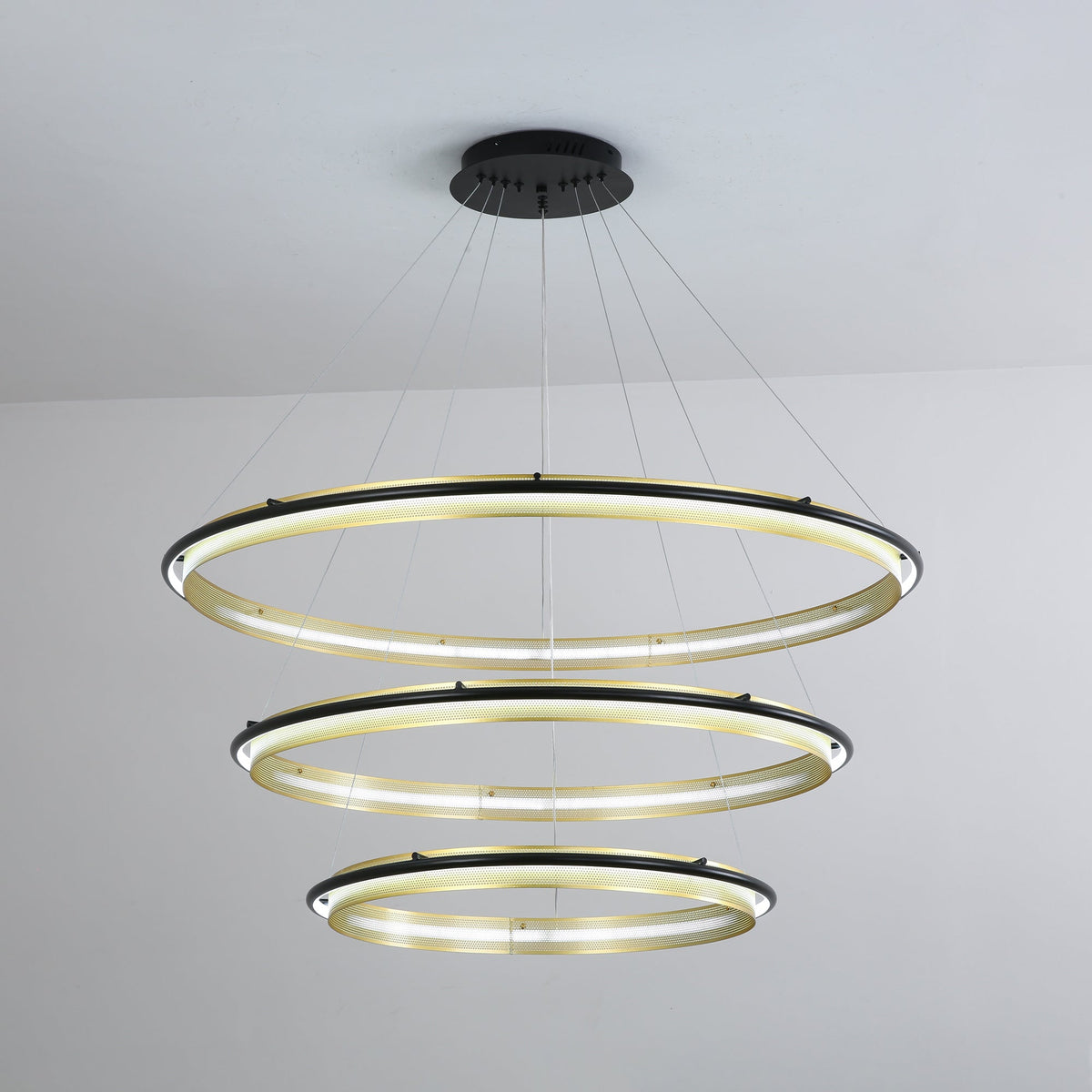 Modern Acrylic LED Round Chandelier for Dining Room and Living Room