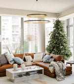 Modern Acrylic LED Round Chandelier for Dining Room and Living Room