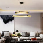 Modern Acrylic LED Round Chandelier for Dining Room and Living Room
