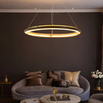 Modern Acrylic LED Round Chandelier for Dining Room and Living Room