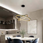 Modern Acrylic LED Round Chandelier for Dining Room and Living Room