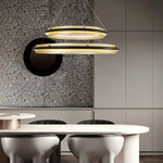 Modern Acrylic LED Round Chandelier for Dining Room and Living Room