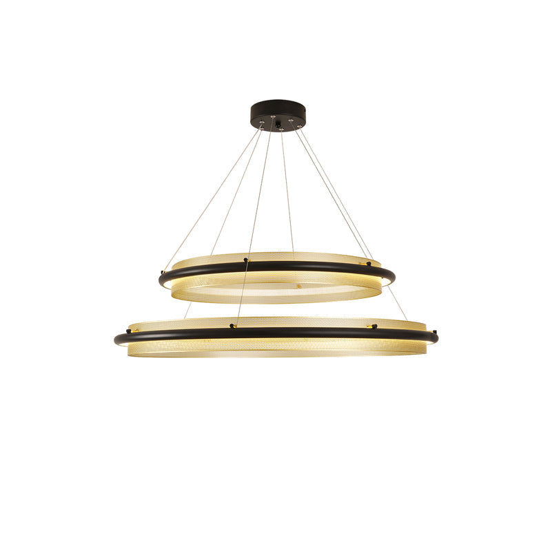 Modern Acrylic LED Round Chandelier for Dining Room and Living Room