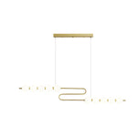 Acrylic Pearl Chandelier in Brass – Modern LED Pendant for Dining Room and Living Room