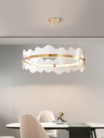 Acrylic Wave Chandelier Modern LED Pendant Light for Dining Room and Living Room