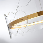 Acrylic Wave Chandelier Modern LED Pendant Light for Dining Room and Living Room