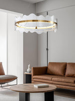 Acrylic Wave Chandelier Modern LED Pendant Light for Dining Room and Living Room