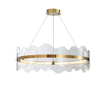 Acrylic Wave Chandelier Modern LED Pendant Light for Dining Room and Living Room