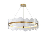 Acrylic Wave Chandelier Modern LED Pendant Light for Dining Room and Living Room