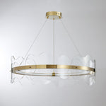 Acrylic Wave Chandelier Modern LED Pendant Light for Dining Room and Living Room